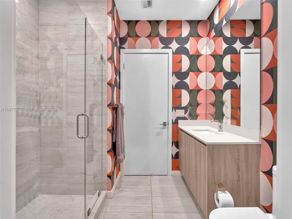 a view of parking space with city view