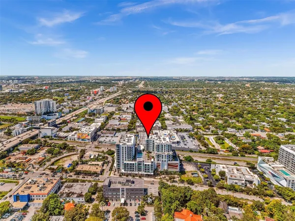 a view of a city with tall buildings
