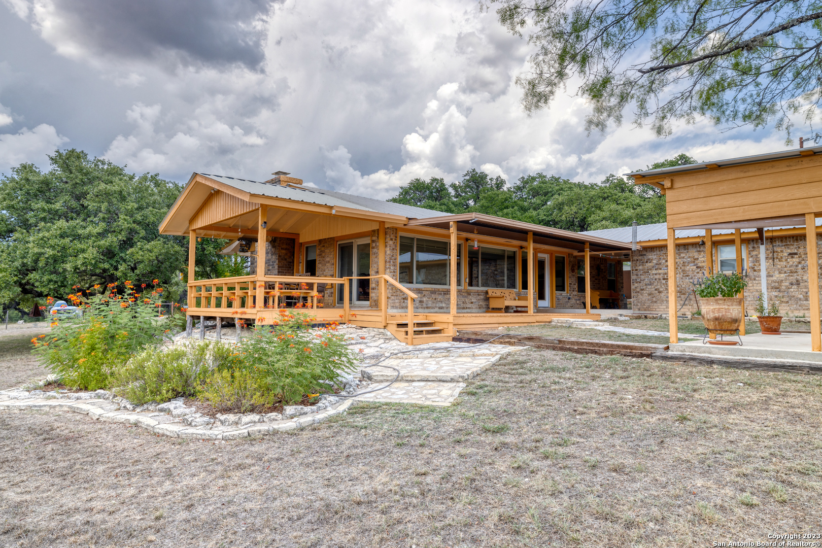 1482 Flatrock Circle Rio Frio, TX 78879 - Photo 3 of 34 front view of a house with a porch