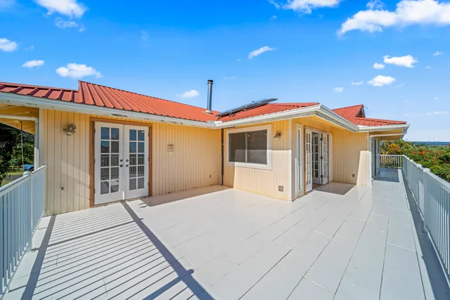 a view of a house with a balcony