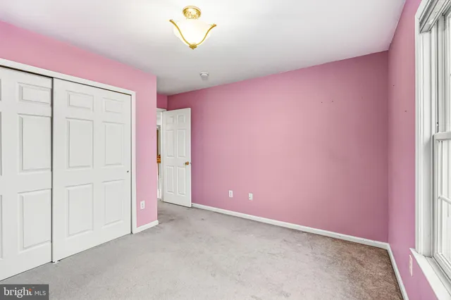 an empty room with a projector