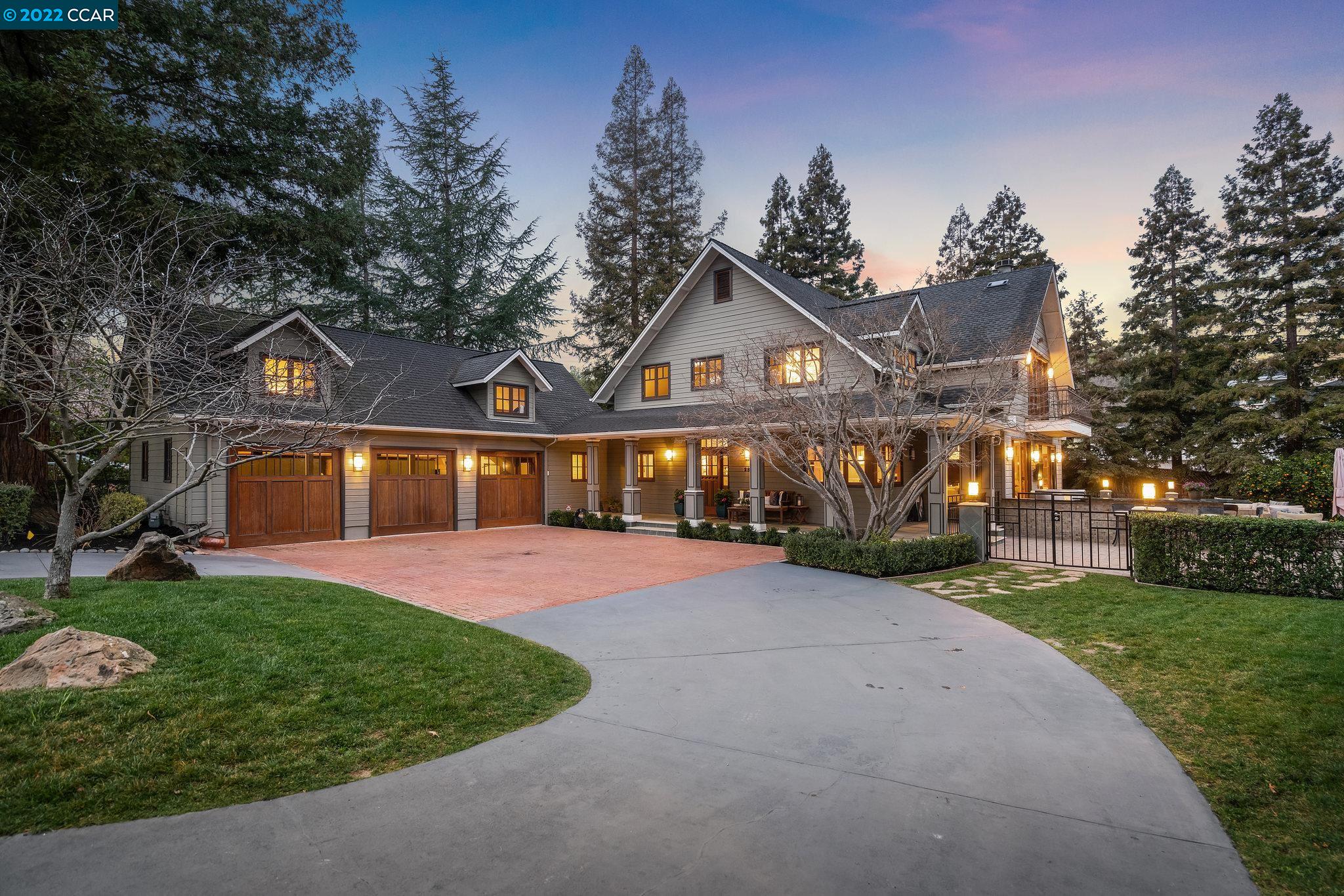 281 Cross Road Alamo, CA 94507 - Photo 1 of 1 a front view of a house with a yard and garage