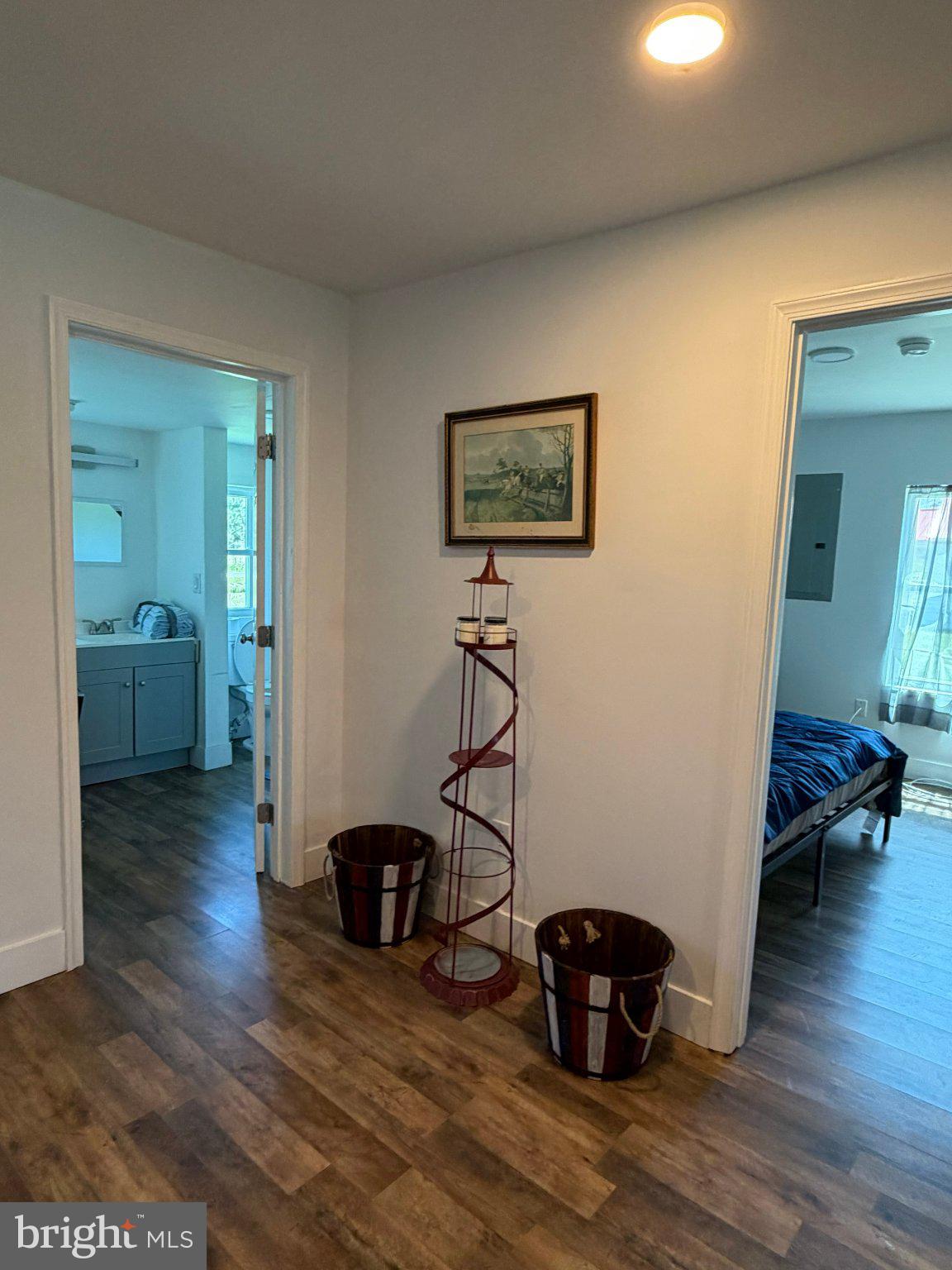Inviting hallway with charming decor.