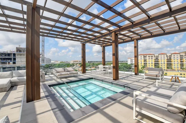 a living room with a large window