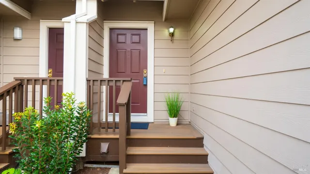 a view of front door of house