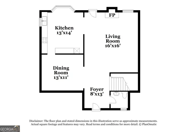 a picture of a park with an bench