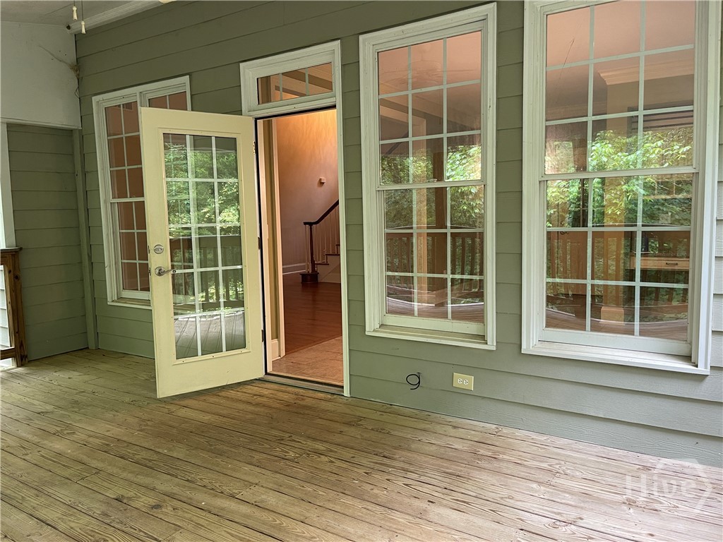 3910 South Barnett Shoals Road Athens, GA 30605 - Photo 10 of 30 from family room to deck overlooking bkyd