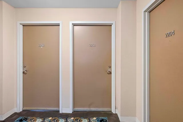 a view of front door