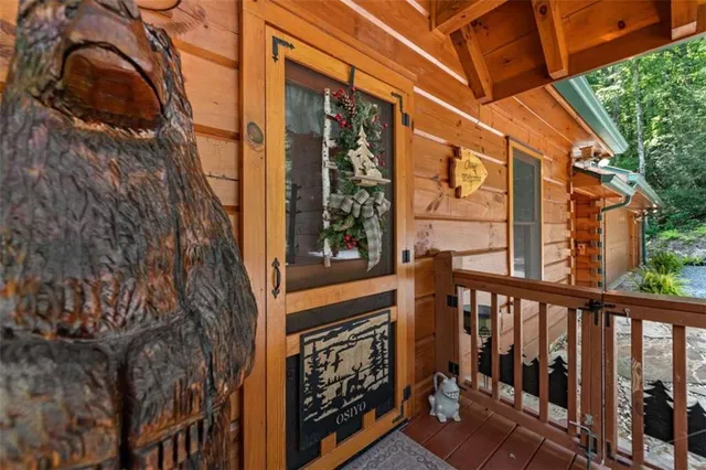 a view of balcony with wooden floor and outdoor space