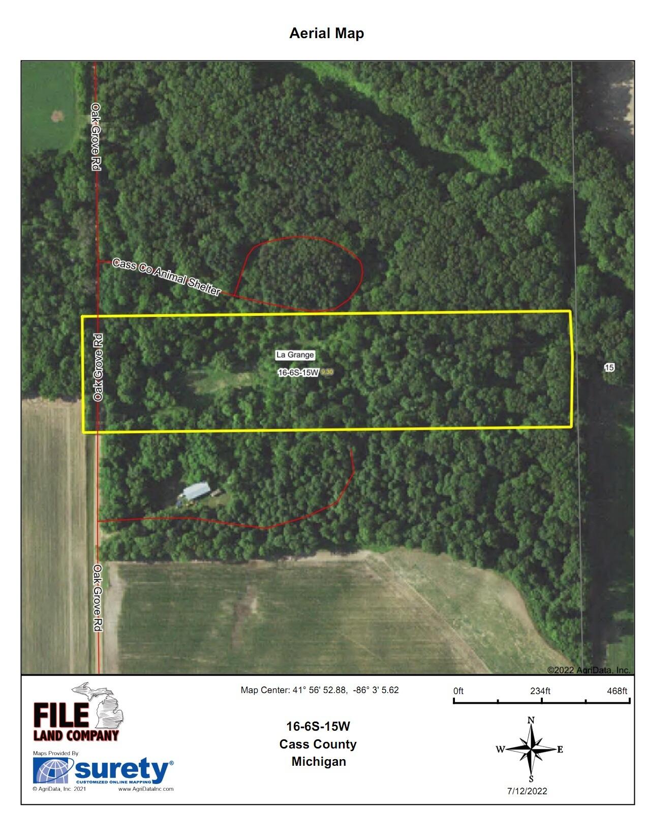 58497 Oak Grove Road Cassopolis, MI 49031 - Photo 13 of 13 Aerial_Map