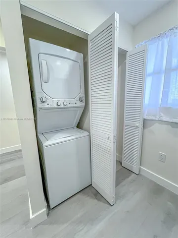 a view of a swimming pool with an ocean view