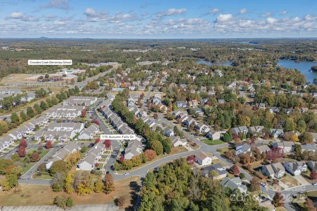 an aerial view of a city