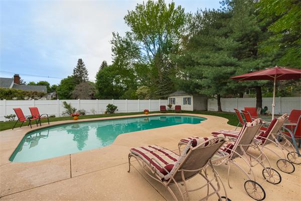4 Farm Road Lexington, MA 02420 - Photo 25 of 28 swimming pool view with a seating space