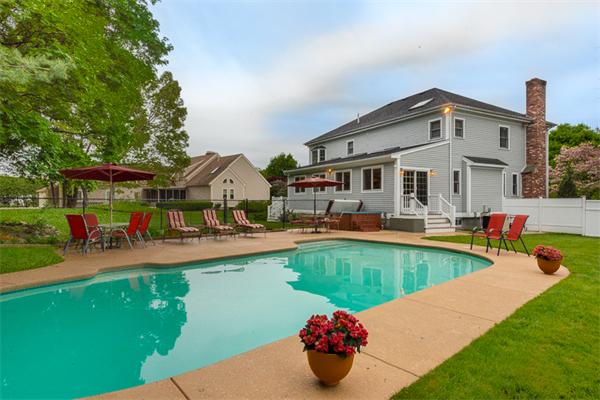 4 Farm Road Lexington, MA 02420 - Photo 26 of 28 an outdoor space with furniture and garden