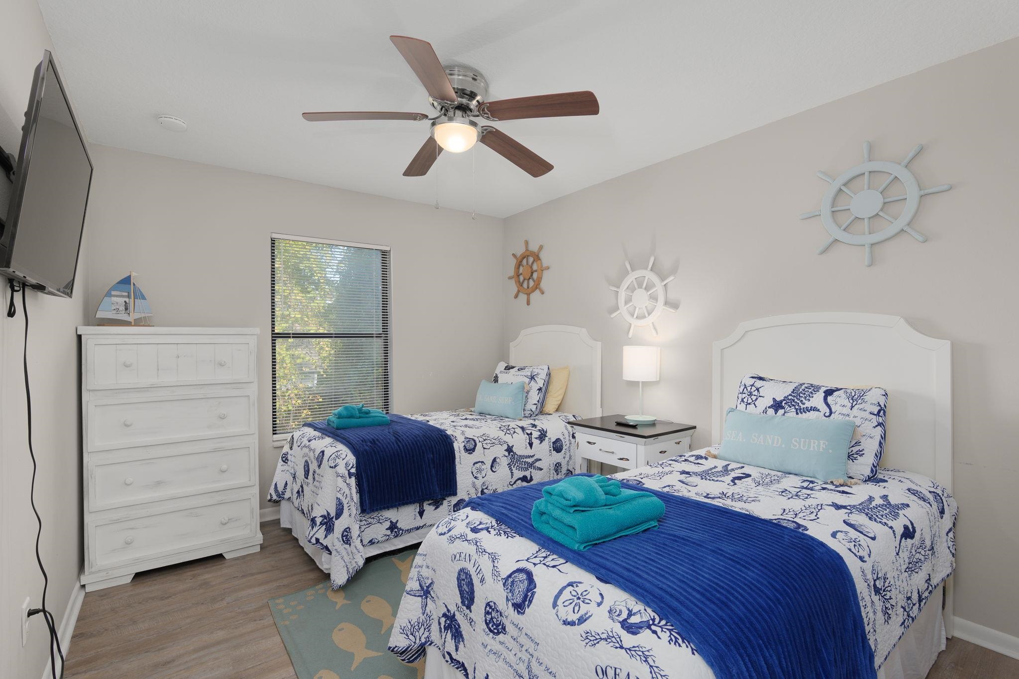 16 Ewing Street St. Augustine Beach, FL 32080 - Photo 44 of 55 a bedroom with double bed and a window