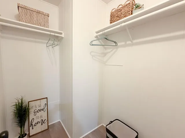 a close up view of racks on the wall