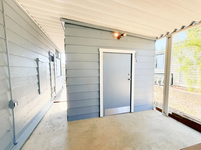 a view of front door