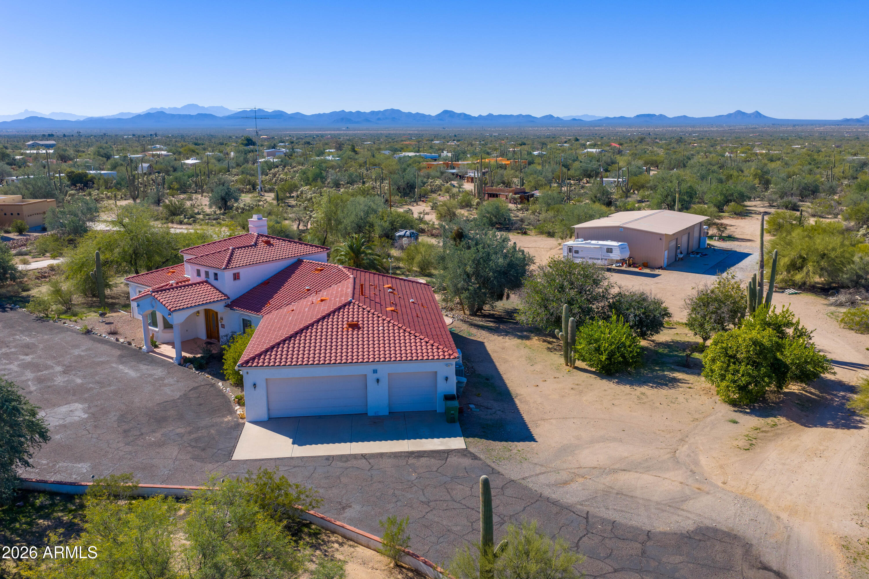 5159 North Lak A Yucca Road Tucson, AZ 85743 - Photo 53 of 66 an aerial view of a house with a yard