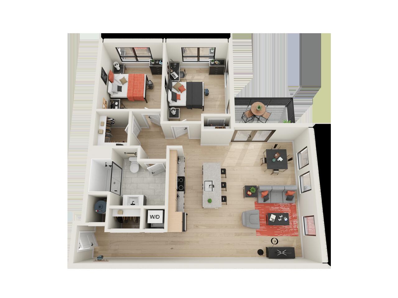 75 Chestnut Street, Unit 406 Portland, ME 04101 - Photo 45 of 45 Unit 406 Floor Plan