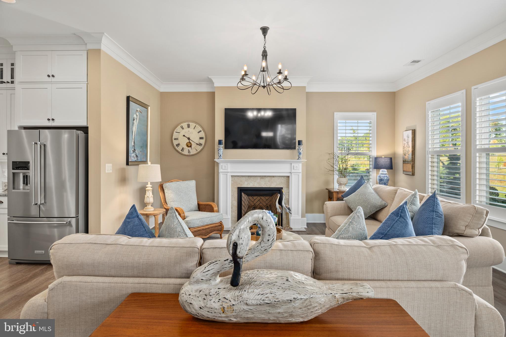44 Lively Stream Way Gettysburg, PA 17325 - Photo 9 of 70 a living room with furniture a fireplace and a flat screen tv