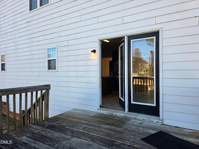 a view of front door of house