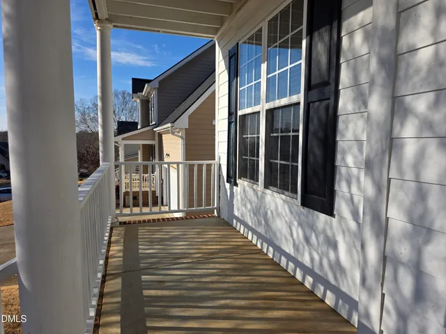 a view of a house with wooden floor
