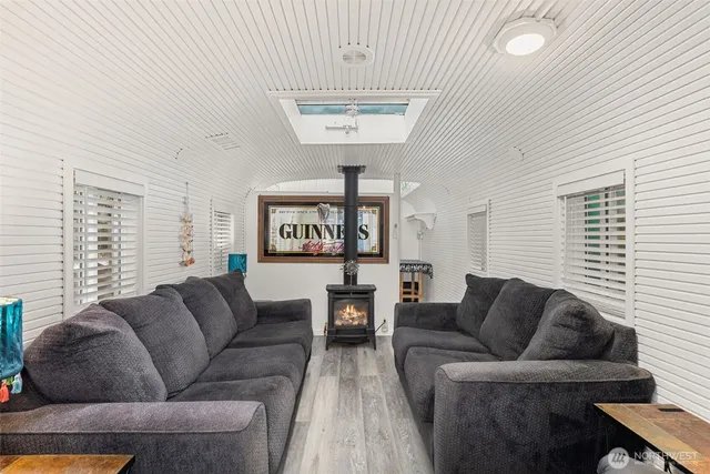 a view of a wooden fence