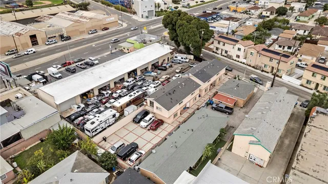 an aerial view of a city