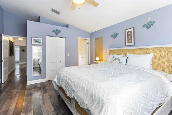 a view of a hallway with washer and dryer