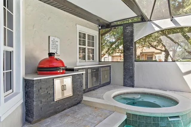 a kitchen with a stove and a sink