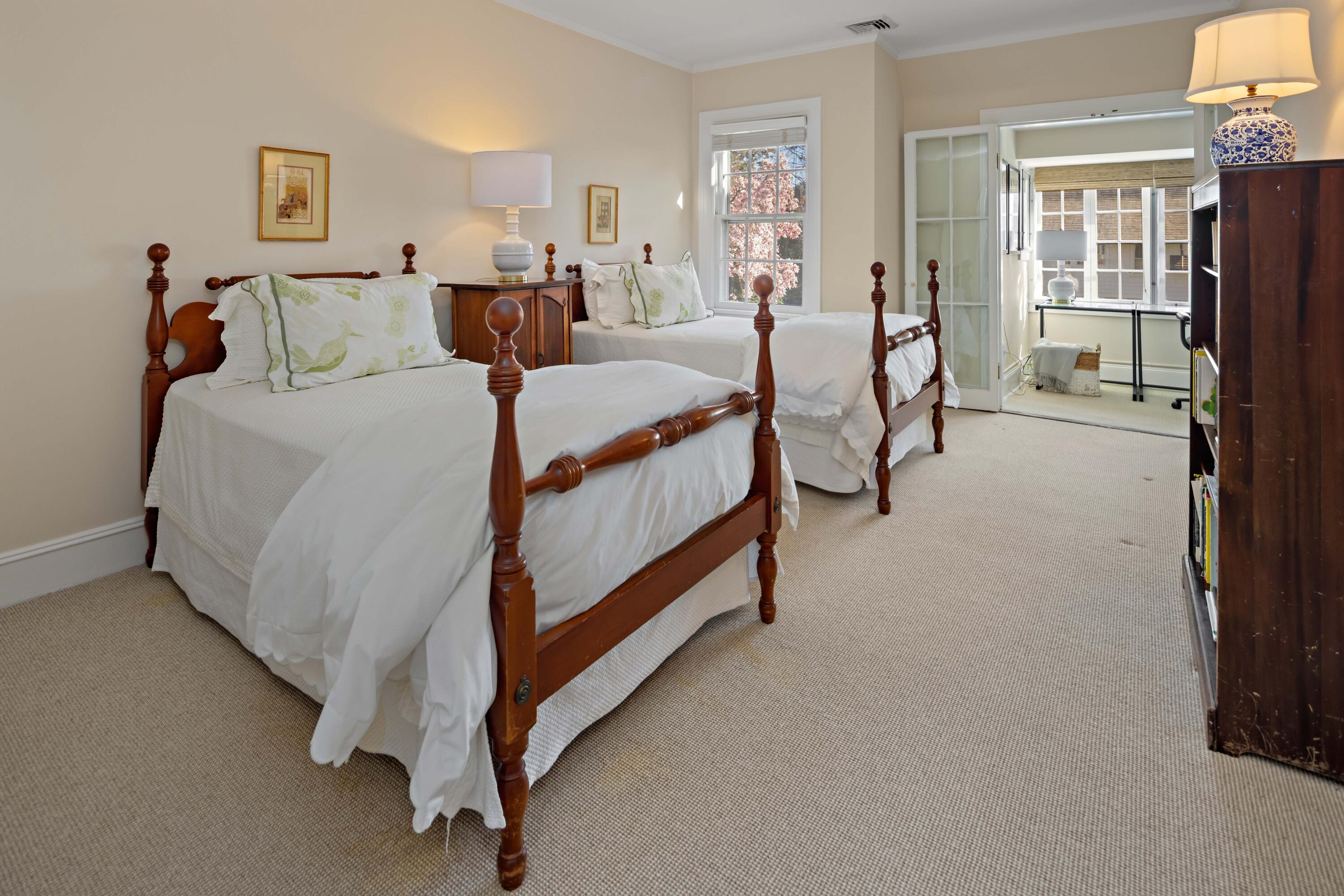 3 Edgehill Drive Darien, CT 06820 - Photo 31 of 40 a bed room with two beds and large window