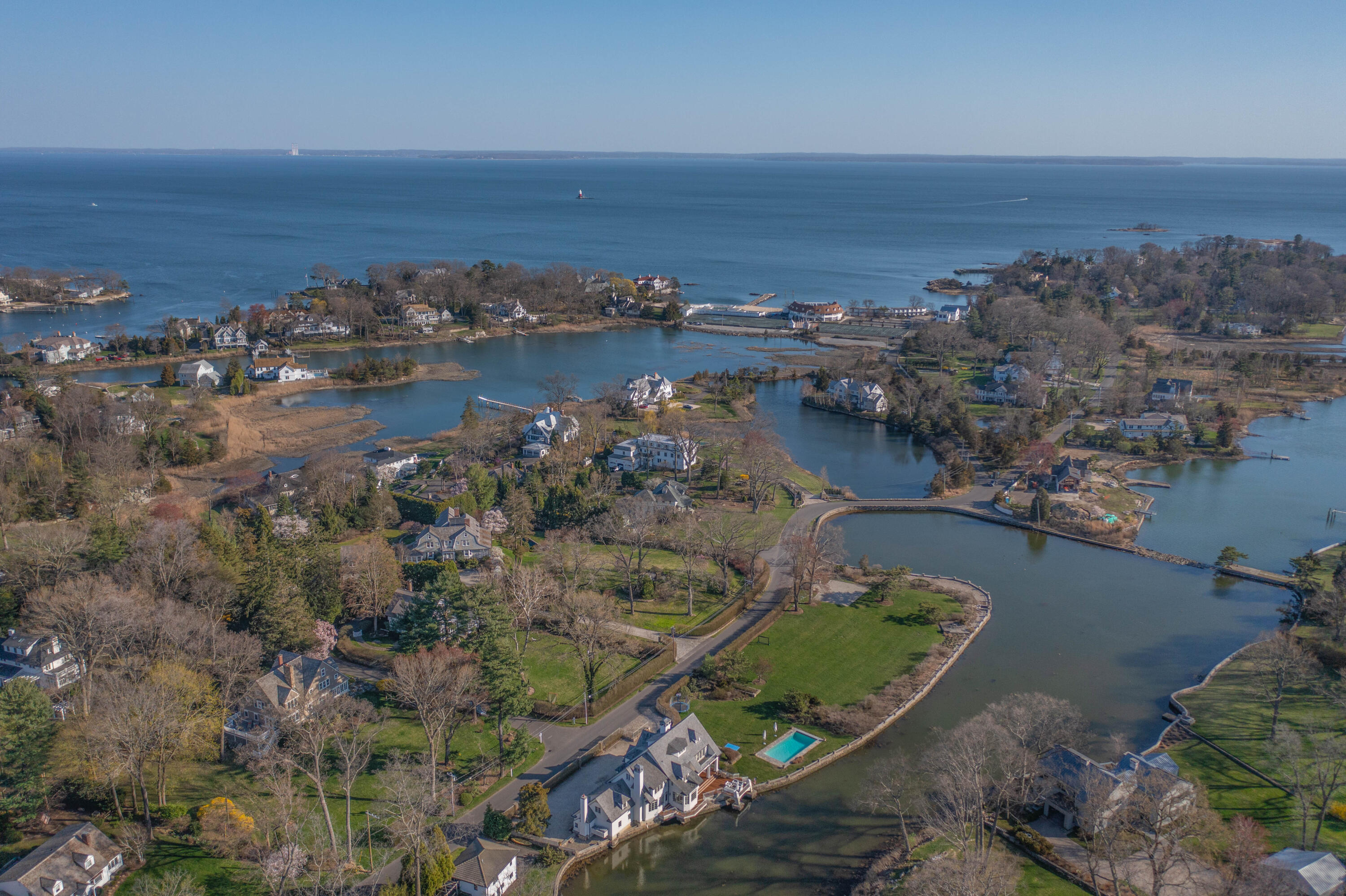 3 Edgehill Drive Darien, CT 06820 - Photo 40 of 40 an aerial view of ocean and residential houses with outdoor space