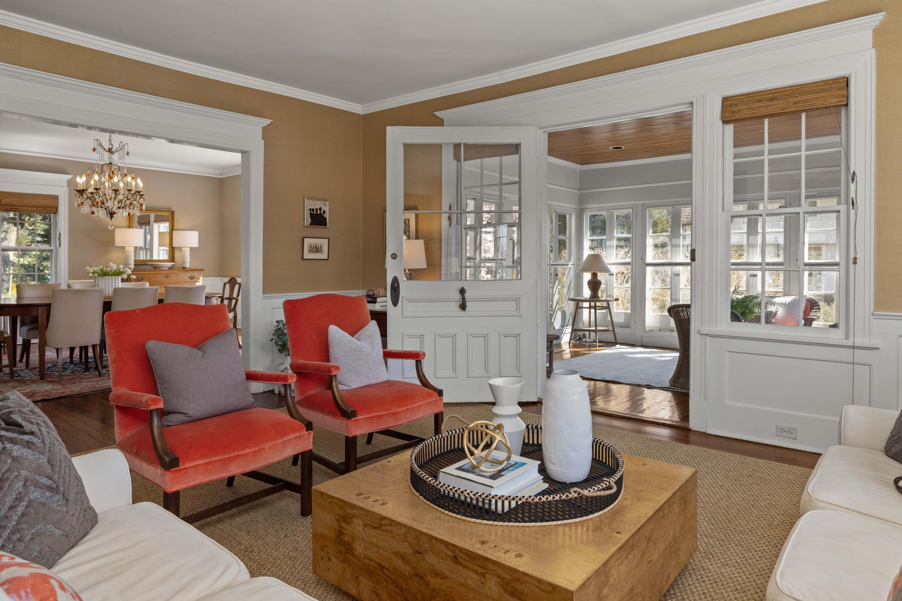 3 Edgehill Drive Darien, CT 06820 - Photo 8 of 40 a living room with furniture and a potted plant