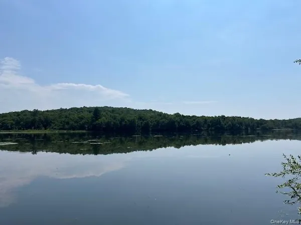 a view of lake with mountain