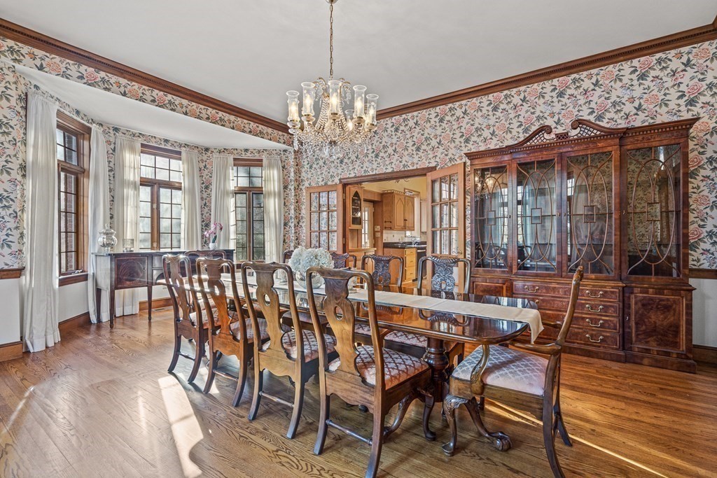 3 Myopia Road Winchester, MA 01890 - Photo 17 of 39 a view of a dining room with furniture window and wooden floor