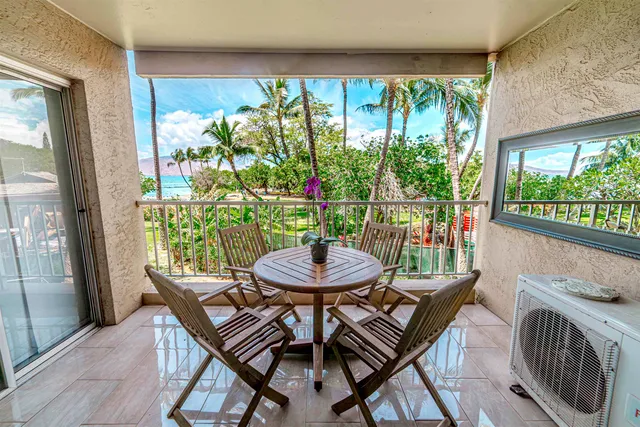 a view of swimming pool from a window