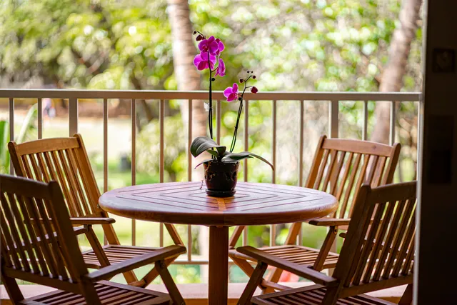 a view of swimming pool with a garden