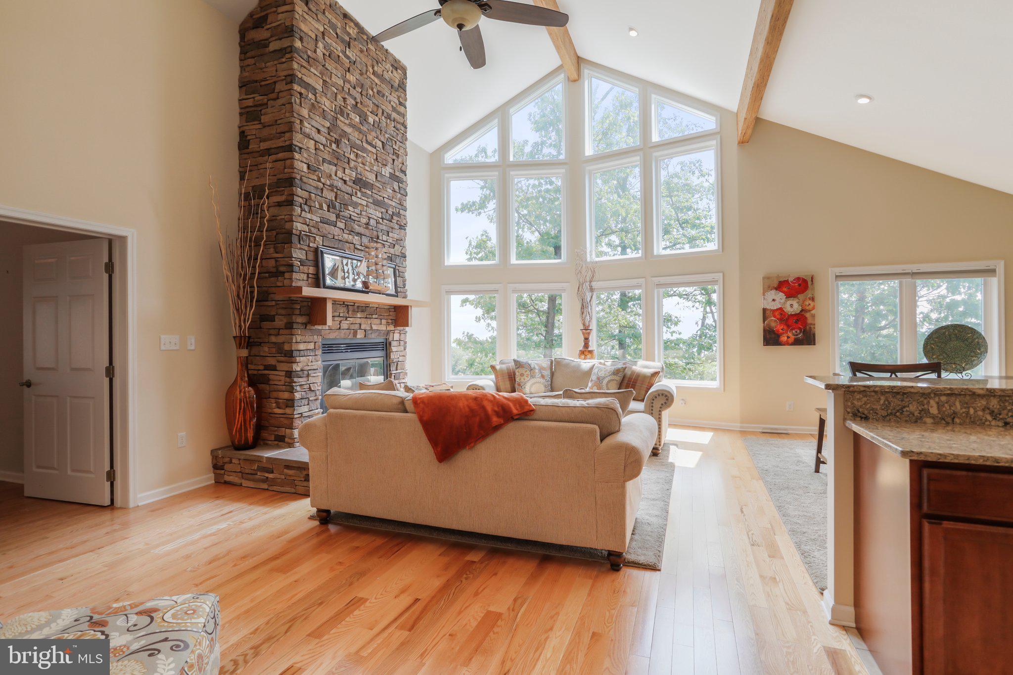 342 Moundbuilder Loop Hedgesville, WV 25427 - Photo 6 of 81 13' High Ceilings, with exposed wood beams & fan