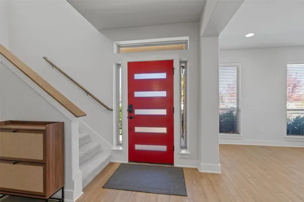 a view of front door