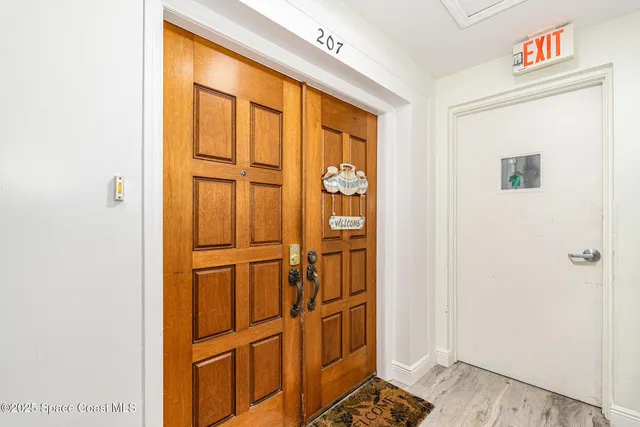 a view of front door