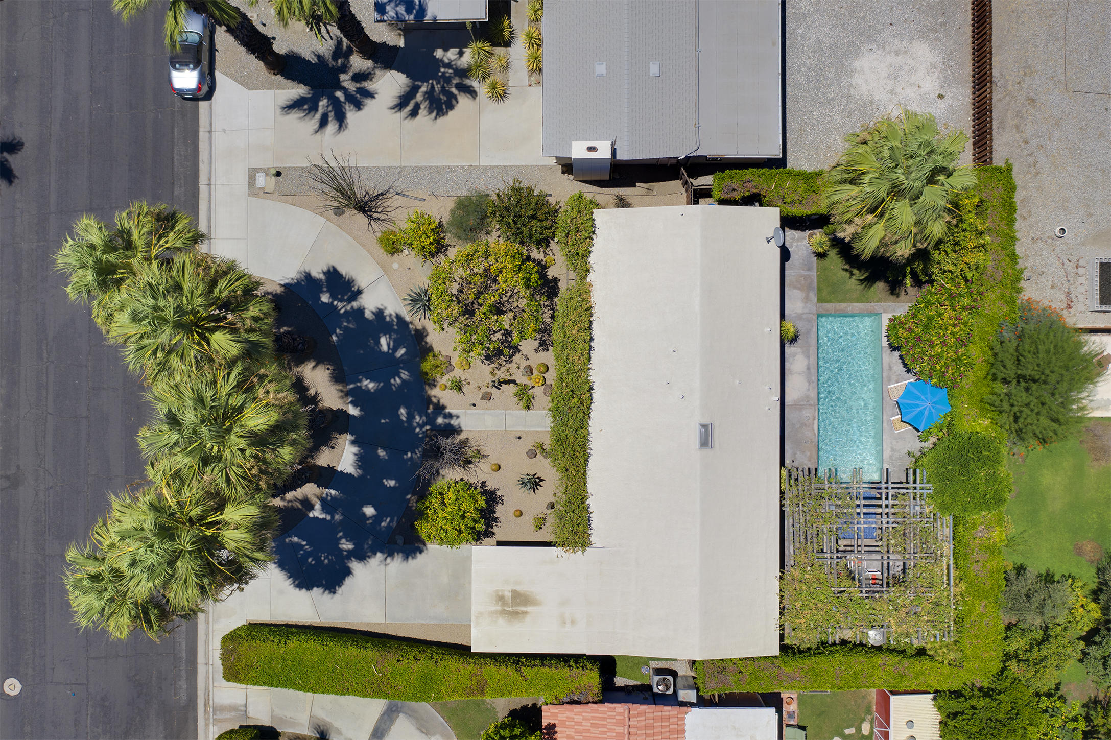 70110 Chappel Road Rancho Mirage, CA 92270 - Photo 26 of 26 an aerial view of a house with a yard and garden