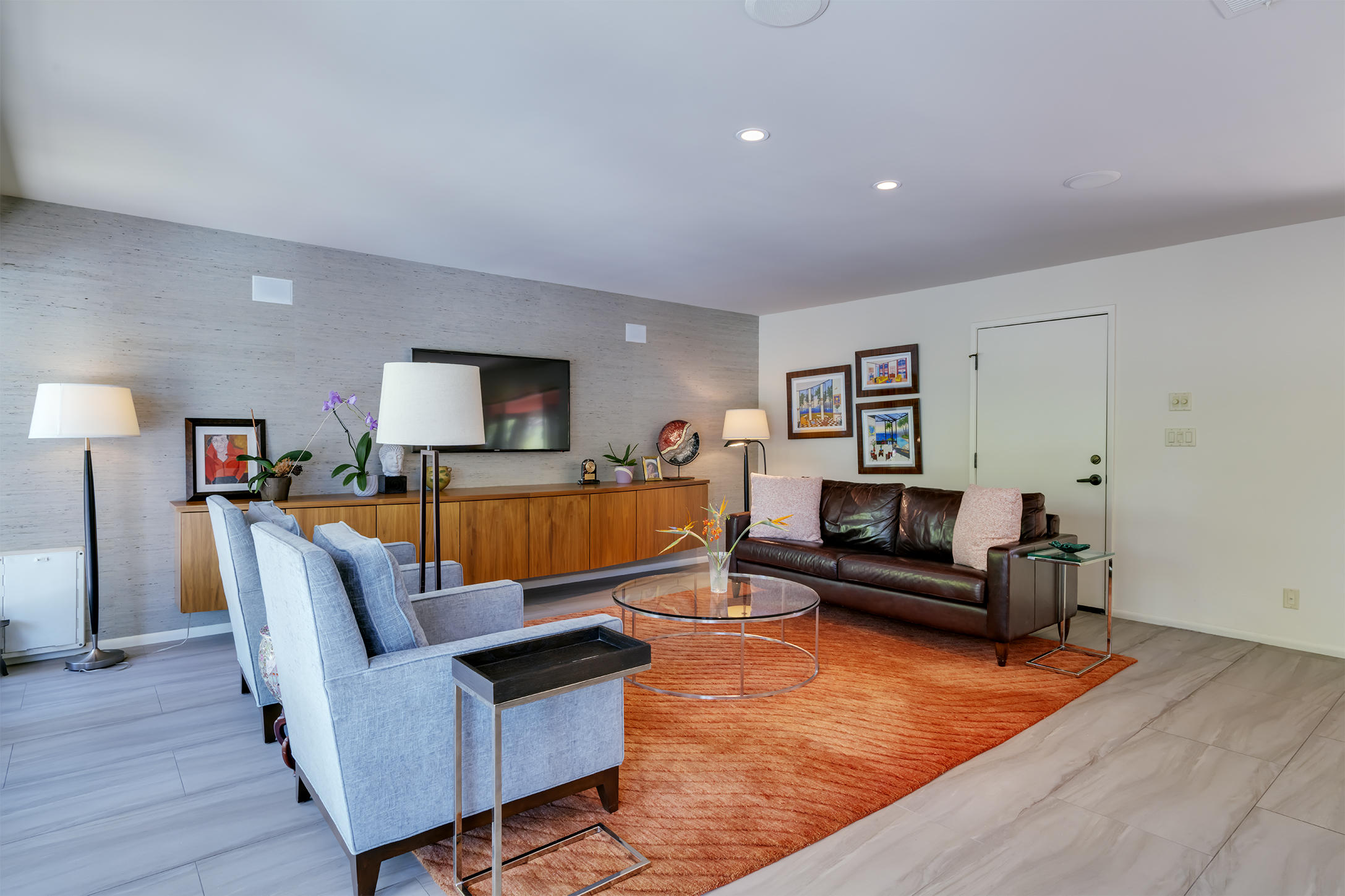 70110 Chappel Road Rancho Mirage, CA 92270 - Photo 7 of 26 a living room with furniture and a flat screen tv