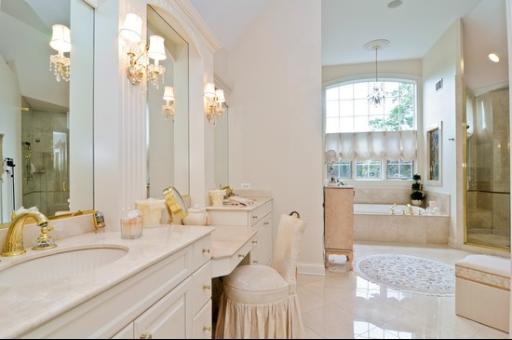 13 Riderwood Road North Barrington, IL 60010 - Photo 11 of 16 a bathroom with a granite countertop sink and a mirror