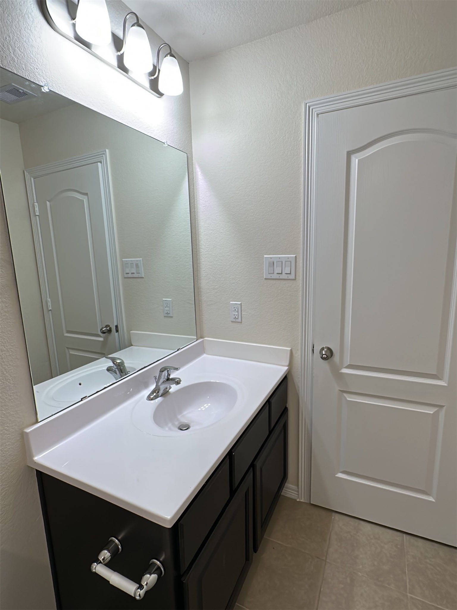 9931 Swindale Ridge Lane Houston, TX 77044 - Photo 22 of 29 a bathroom with a sink vanity and a mirror