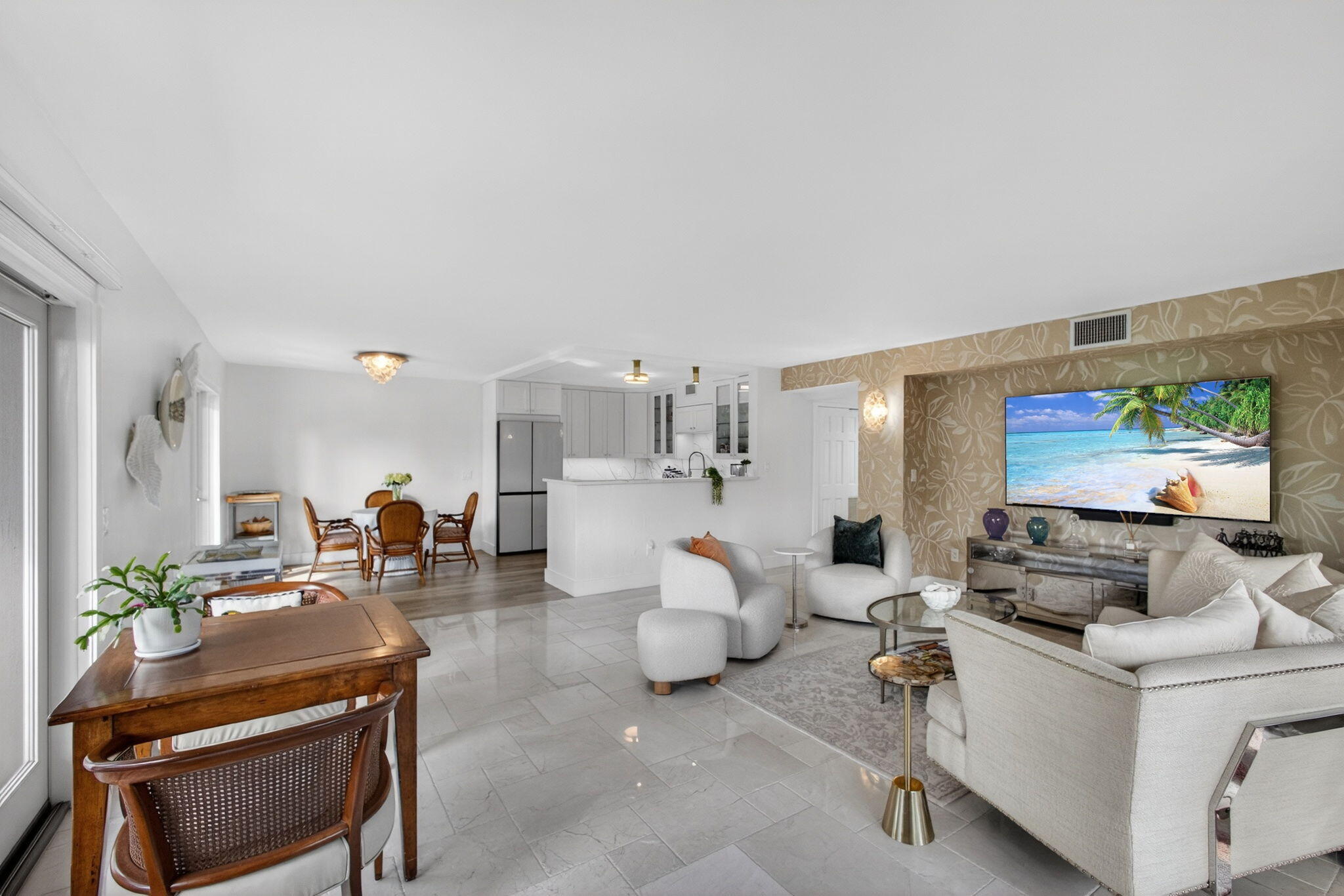 129 South Golfview Road, Unit 6 Lake Worth Beach, FL 33460 - Photo 11 of 51 a living room with furniture and a flat screen tv
