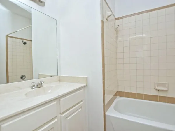 a bathroom with a sink and a bathtub