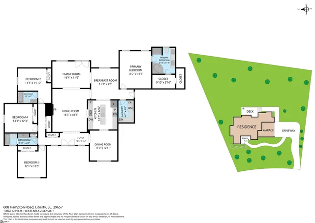 $399,000 | 608 Hampton Road, Liberty, SC 29657