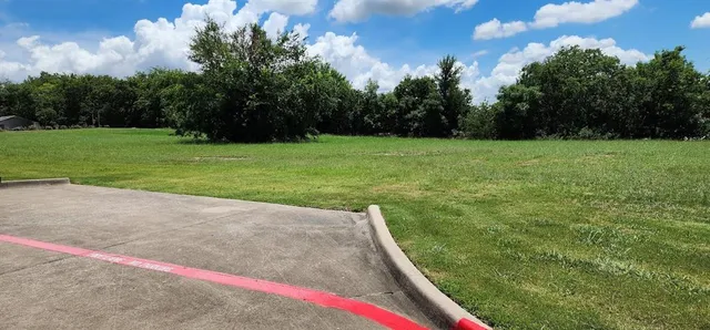 a view of a backyard