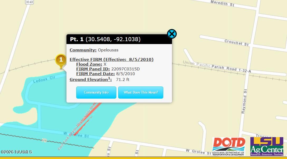 2233 Ledoux Circle Opelousas, LA 70570 - Photo 5 of 5 2233 Ledoux Flood Map