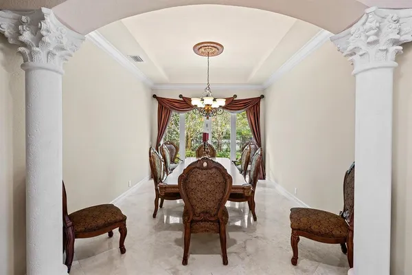 a view of a lake with a building in the background